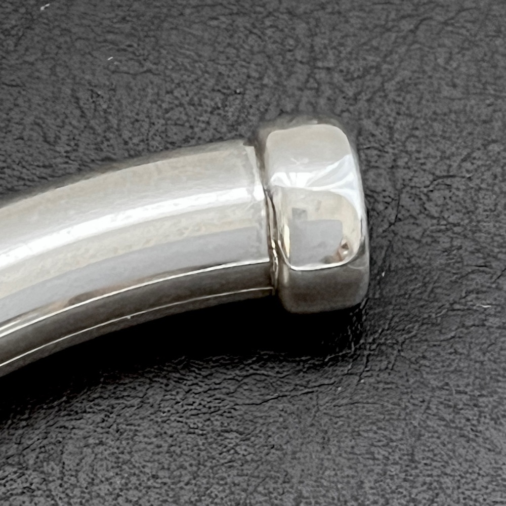 Vintage sterling silver thick torque choker necklace - Picture 10 of 13